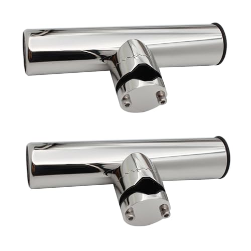 Amagogo 2X Angelrutenhalter Angelrutenunterstützung Einfache Installation Verstellbarer Stangenhalter Edelstahl Boot Angelrutenhalter, 25 bis 32 Mm von Amagogo