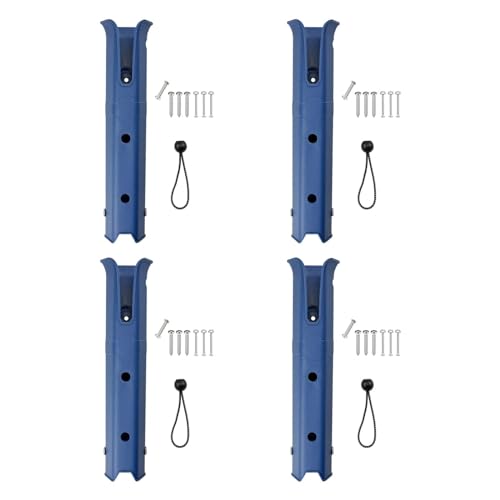 Amagogo 4X Angelrutenständer Angelrutenhalter Praktisch mit Schrauben Rohrrute Angelrutenstütze Display-ständer Lagerregal, Blau von Amagogo