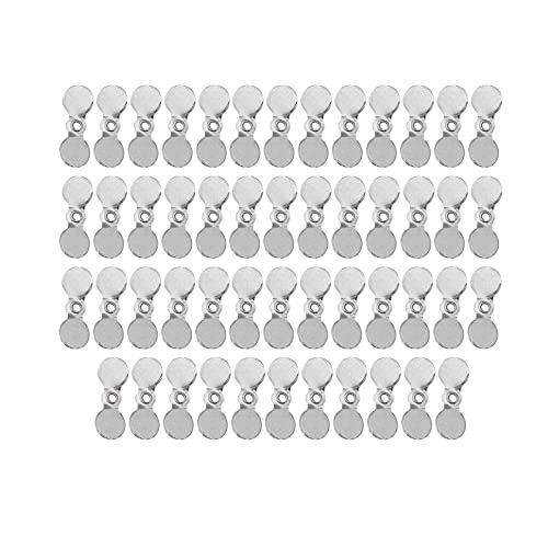 Amagogo 50 Teile/Set Angeln Propellerblatt Köder Machen Verdicken Fliegenfischen DIY Langlebig Edelstahl Propellerblatt für Süßwasser Wasser, Silber L, 16 mm x 6 mm von Amagogo