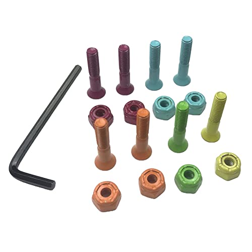 Amagogo 8pcs Mixed Farbe Ersatz Longboard Skateboard Rad Hardware Schrauben 25mm von Amagogo