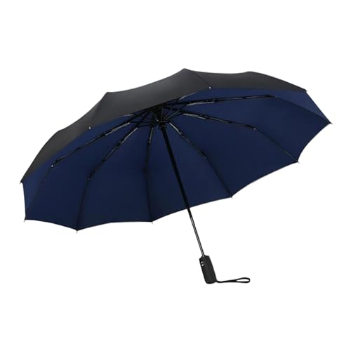 Amagogo Automatischer Taschenschirm, tragbarer Regenschirm für Camping, Wandern, Reisen, Herren, Blau von Amagogo