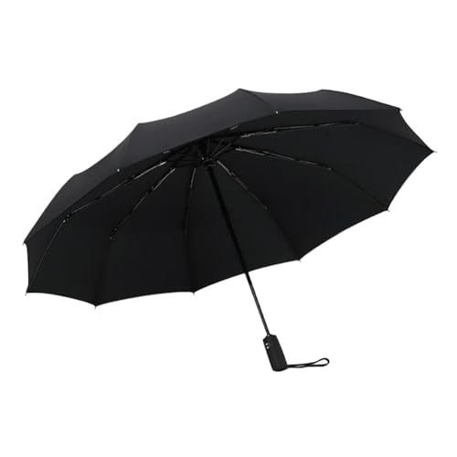 Amagogo Automatischer Taschenschirm, tragbarer Regenschirm für Camping, Wandern, Reisen, Herren, Schwarz von Amagogo