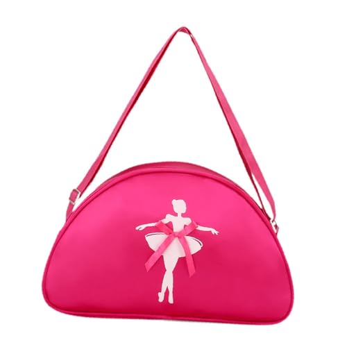 Amagogo Ballett-Tanz-Tasche, große Kapazität, Sporttasche, multifunktionale süße Schulter-Handtasche, Rose Rot von Amagogo