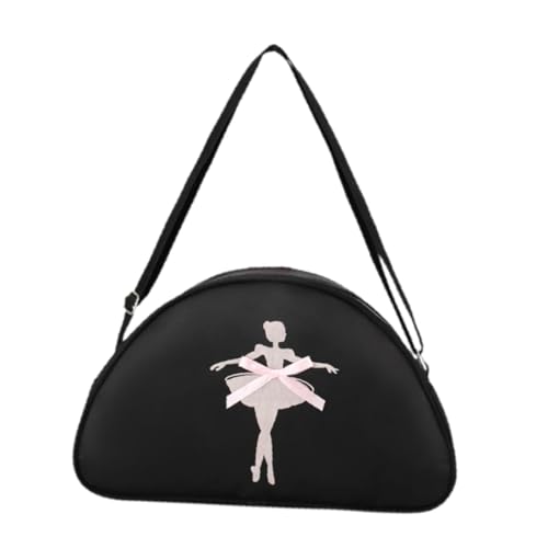 Amagogo Ballett-Tanz-Tasche, große Kapazität, Sporttasche, multifunktionale süße Schulter-Handtasche, Schwarz von Amagogo
