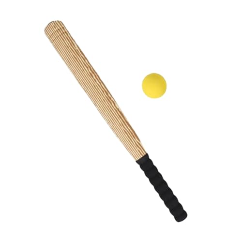 Amagogo Baseballschläger-Ballset, Kinder-Baseballspielzeug, 21-Zoll-Trainingsspaßspiele, tragbarer Kinder-Sport-Baseballschläger für Teenager, Farbe der Holzmaserung von Amagogo