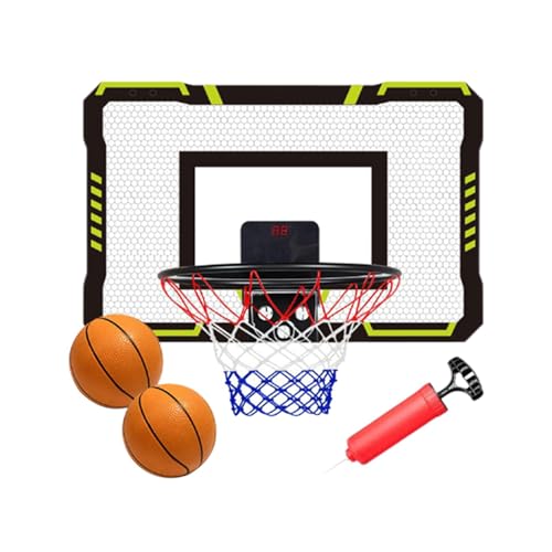 Amagogo Basketballkorb mit elektronischer Anzeigetafel, Mehrzweck-Basketballrahmen, einfach zu montierendes Basketballbrett für Erwachsene und Kinder, Schwarz von Amagogo