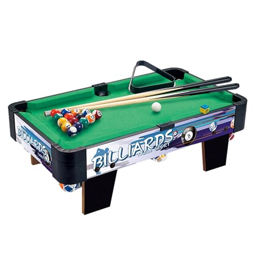 Amagogo Billardtisch-Set, Desktop-Snooker-Kreide, Racking-Dreieck-Spielspielzeug, Mini-Tisch-Billard für Kinder, Zuhause, Büro, Erwachsene, 48cmx27cmx15.5cm von Amagogo