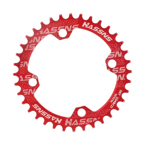 Amagogo Fahrradkettenblatt, Kettenblatt BCD 104 mm, tragbar, 42 Zähne, langlebig, leicht, Fahrradkettenblatt, Reparaturteile für Rennrad-Zubehör, Rot von Amagogo