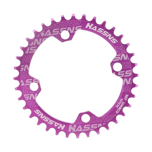 Amagogo Fahrradkettenblatt, Kettenblatt BCD 104 mm, tragbar, 42 Zähne, langlebig, leicht, Fahrradkettenblatt, Reparaturteile für Rennrad-Zubehör, lila von Amagogo