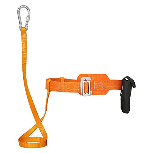 Amagogo Gürtel mit Lanyard Hochsicherheits-Absturzsicherungsset Outdoor-Absturzsicherung Baumklettern Schutzausrüstung Seilgeschirr mit Werkzeugtasche, Stil 1 von Amagogo