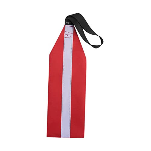 Amagogo Kajak-Sicherheits-Reiseflagge, rote Reise-Warnflagge, reflektierende Streifen mit Gurtband-Anhänger-Flagge für -Schleppen, Kanus, Schlauchboote von Amagogo