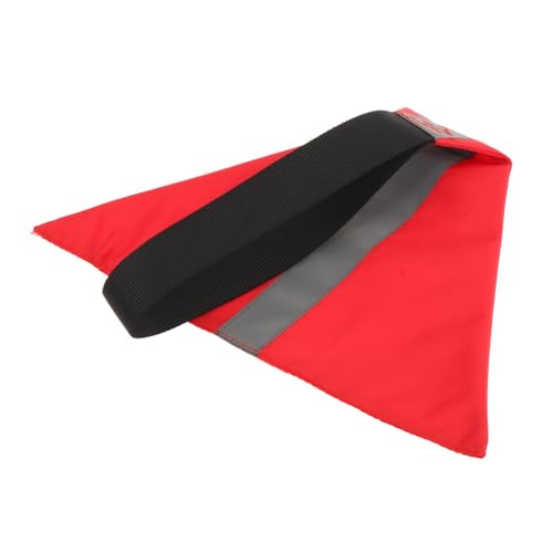 Amagogo Kajak-Sicherheitsreiseflagge, Warnflagge zum Kanuschleppen, tragbar mit reflektierendem Streifen für Anhängerkanus, Boote, Kajakzubehör, Rotes DreieckVertikal von Amagogo