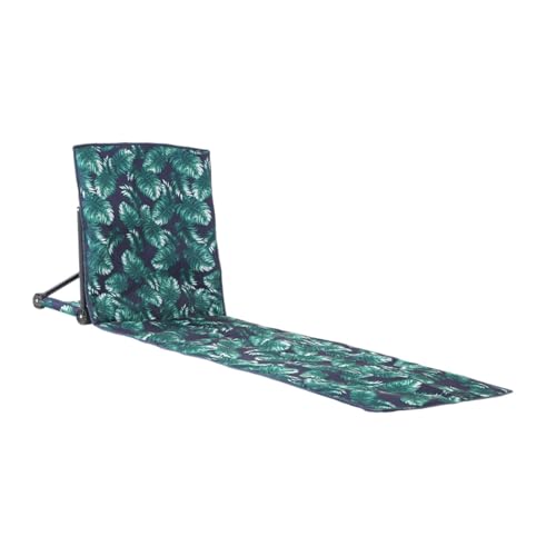 Amagogo Klappbarer Strandstuhl für den Boden, klappbarer Liegestuhl, Sonnenmatte, Strandstuhl für den Boden mit Rückenlehne für Reisen, Wandern, Hinterhof, Grün von Amagogo