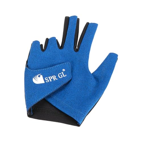 Amagogo Queue-Handschuhe mit separaten Fingern, offener Pool-Queue-Handschuh für die Linke Hand, schweißabsorbierender professioneller Billard- und, Blau von Amagogo
