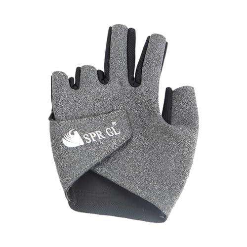 Amagogo Queue-Handschuhe mit separaten Fingern, offener Pool-Queue-Handschuh für die Linke Hand, schweißabsorbierender professioneller Billard- und, Dunkelgrau von Amagogo