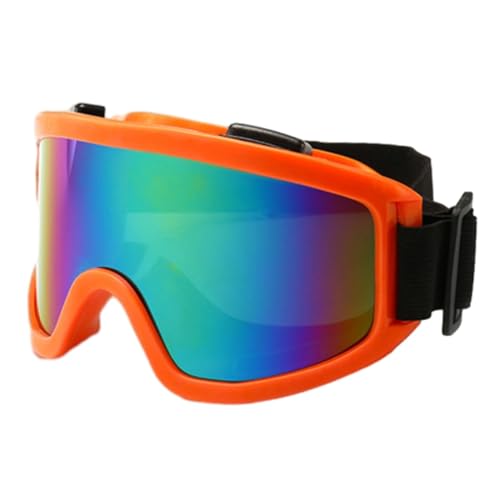Amagogo Skibrille, Schneebrille, Augenschutz für Erwachsene, Anti-Beschlag-Sonnenbrille, Brille für Motorrad, Schneemobil, Reiten, Snowboard, Skifahren, Orangefarbener Rahmen von Amagogo