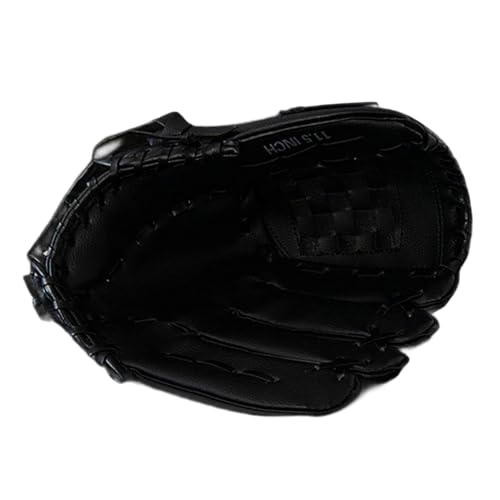 Amagogo Softballhandschuh, Baseballhandschuh, verdickter Softball-Übungshandfänger, Baseball-Fielding-Handschuh, Softball- für Anfänger, Schwarz 30cmx21cm von Amagogo