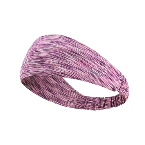 Amagogo Stretch-Fitness-Stirnband, leichtes Haarband, feuchtigkeitsableitendes Schweißband, Yoga-Haarband für Pilates, Fußball, Fitness, LILA von Amagogo