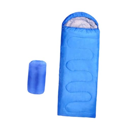 Amagogo Umschlagschlafsack Campingschlafsack Wasserdichter, wärmeisolierter Einzelschlafsack Schlafsack für Rucksackreisen, Blau von Amagogo