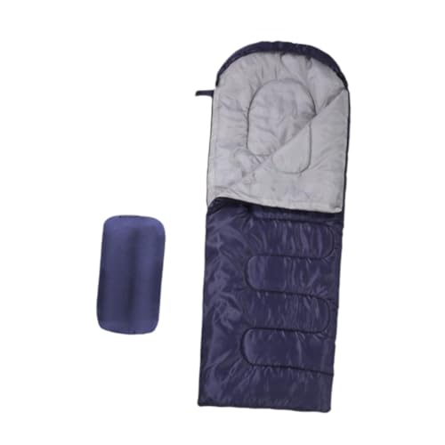 Amagogo Umschlagschlafsack Campingschlafsack Wasserdichter, wärmeisolierter Einzelschlafsack Schlafsack für Rucksackreisen, Marine von Amagogo