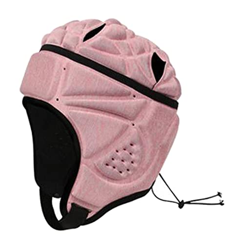 Amagogo Verstellbarer Rugby-Helm Kopfschutz Kopfbedeckung für Fußball Baseball Kopfschutz Weicher Schutzhelm für Erwachsene Jugend - Rosa von Amagogo