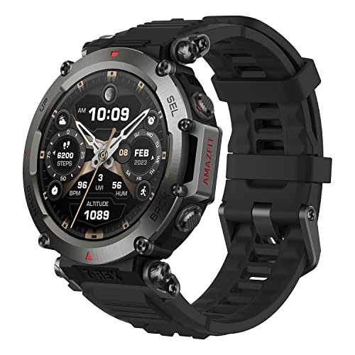 Amazfit T-Rex Ultra Outdoor Smartwatch, Dual-Band GPS, Routen-Import & 6 Navigation, Freitauch-Unterstützung & 10 ATM Wasserdichtigkeit, -30℃ Ultra-Tieftemperatur-Betrieb in Militärqualität von Amazfit