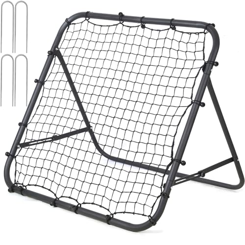 Amazing Tour Upgraded 32MM Rebounder Net 75/100/150cm Fußball Training Ausrüstung für Kind und Profis, tragbare Netze für Garten, Fußball Tor Kickback Ziel einstellbar für Spielunterricht Praxis von Amazing Tour