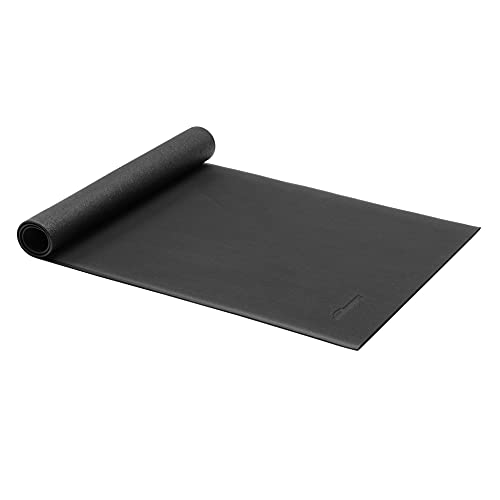 Amazon Basics – Hochdichte Bodenmatte für Trainingsgeräte, Laufbänder und Fitnessstudios, 0,76 x 1,83 m, Schwarz von Amazon Basics