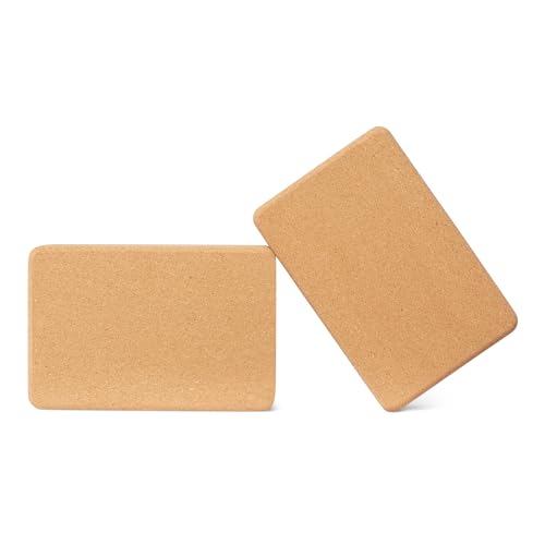 Amazon Basics Naturkork-Yogablock, 23 x 15 x 8 cm, 2er-Set von Amazon Basics