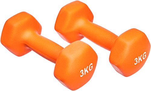 Amazon Basics Neopren Hanteln Gewichte, 3 kg, Orange von Amazon Basics