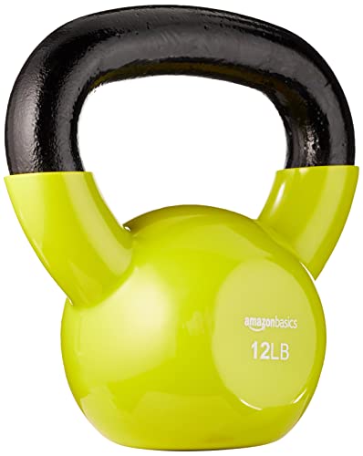 Amazon Basics Vinyl Kettlebell, 12lb (5.4 kg), Gelb von Amazon Basics