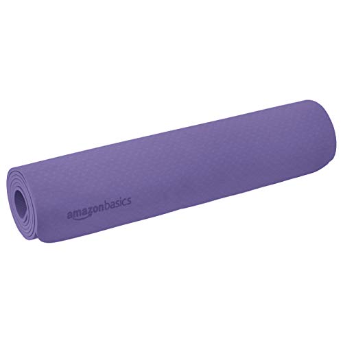 Amazon Basics Yoga-Matte, TPE, 0.76 cm, 1/4", Violett von Amazon Basics