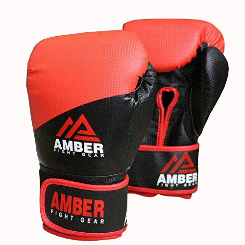 Amber Fight Gear Pro Style Training Gloves 12oz, Black von Amber Fight Gear
