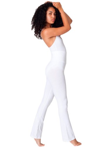 American Apparel Women's Cotton Spandex Jersey Yoga Pant Size XS White von American Apparel