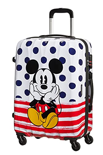 American Tourister Disney Legends - Spinner M, Kindergepäck, 65 cm, 62,5 L, Mehrfarbig (Mickey Blue Dots) von American Tourister