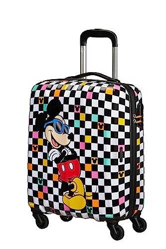 American Tourister Hypertwist, Spinner S, Handgepäck, 55 cm, 36 L, Mehrfarbig (Mickey Check) von American Tourister