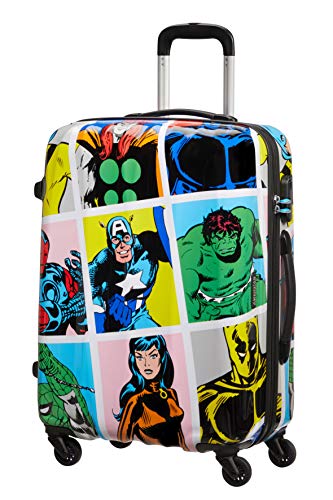 American Tourister Marvel Legends - Spinner M Koffer, 65 cm, 62.5 L, Mehrfarbig (Marvel Pop Art) von American Tourister