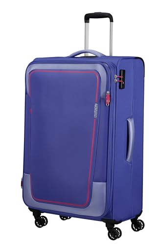 American Tourister Pulsonic - Spinner L, Erweiterbar Koffer, 81 cm, 113/122 L, Lila (Soft Lilac) von American Tourister