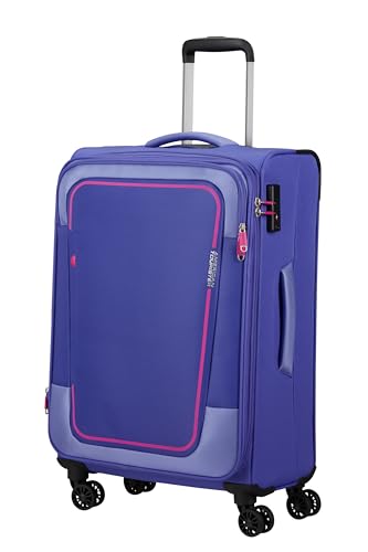 American Tourister Pulsonic - Spinner M, Erweiterbar Koffer, 68 cm, 64/74 L, Lila (Soft Lilac) von American Tourister