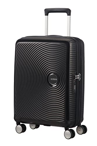 American Tourister Soundbox - Spinner S Erweiterbar Handgepäck, 55 cm, 41 L, Schwarz (Bass Black) von American Tourister