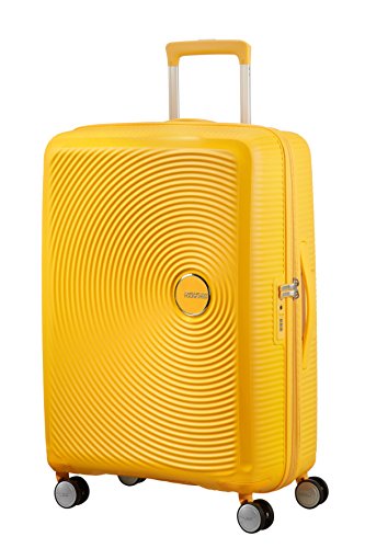 American Tourister Soundbox - Spinner M Erweiterbar Koffer, 67 cm, 81 L, Gelb (Golden Yellow) von American Tourister