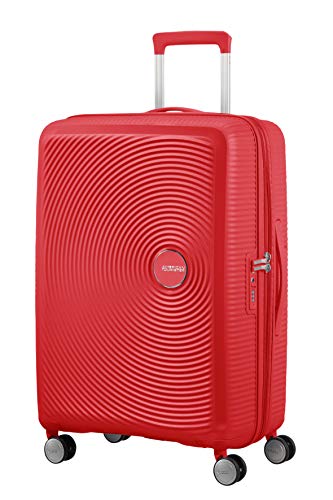 American Tourister Soundbox - Spinner M Erweiterbar Koffer, 67 cm, 81 L, Rot (Coral Red) von American Tourister