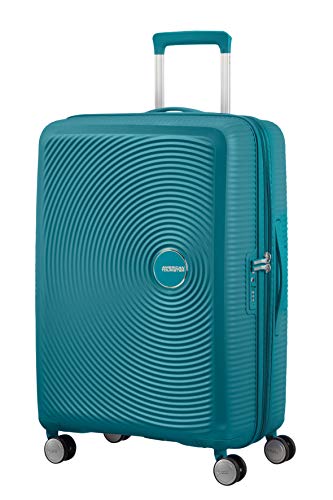 American Tourister Soundbox - Spinner M Erweiterbar Koffer, 67 cm, 81 L, Grün (Jade Green) von American Tourister