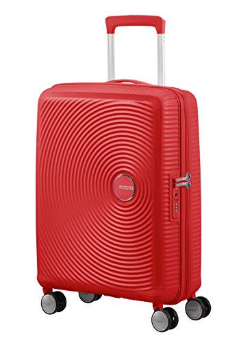 American Tourister Soundbox - Spinner S Erweiterbar Handgepäck, 55 cm, 41 L, Rot (Coral Red) von American Tourister