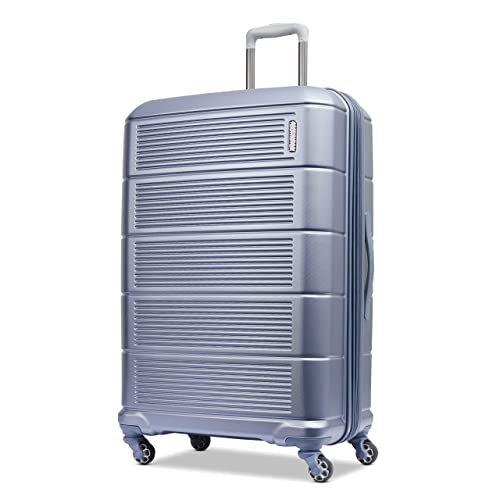 AMERICAN TOURISTER Stratum XLT 2.0 Erweiterbares Hardside Gepäck mit Spinner Rädern, Schiefer, Blau, 20" Spinner, Stratum XLT 2.0 erweiterbares Hartschalengepäck mit Spinnrollen von American Tourister