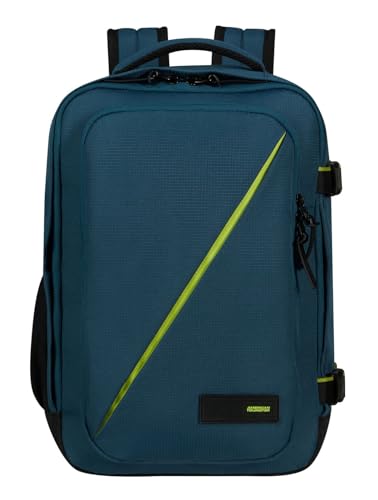 American Tourister Take2Cabin - Ryanair Kabinentasche 25 x 20 x 40 cm, 23 L, 0.50 kg, Handgepäck, Flugzeug Rucksack S Underseater, Blau (Harbor Blue) von American Tourister