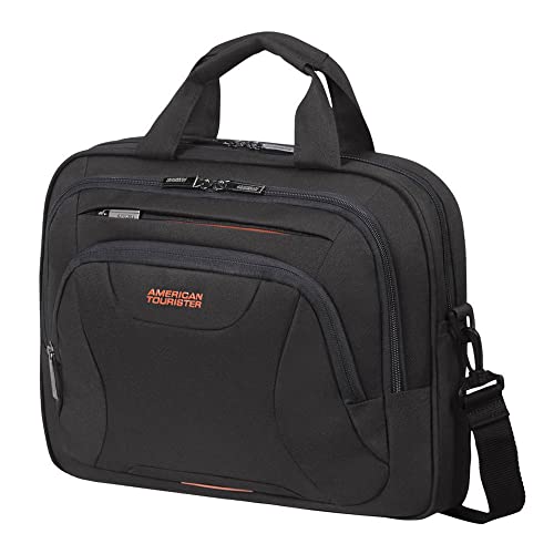 American Tourister at Work Aktentasche, 42 cm, 15 Liter, Black/Orange von American Tourister