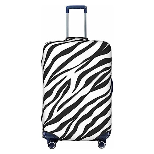 Amkong Hochelastische Spandex-Kofferabdeckung, Gepäckabdeckung, Schutz, Größe XL, passend für 73,5 bis 81,3 cm, schwarz-weiße Zebra-Drucke von Amkong