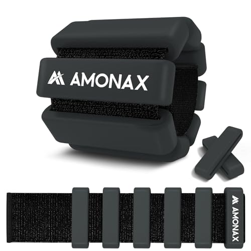 Amonax Handgelenkgewichte Knöchelgewichte Set (0,5 KG, Schwarz) von Amonax