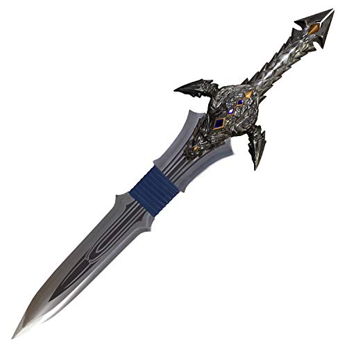 World of Warcraft Schwert inoffizielle Replik von Anduin Lothars Quel'Zaram Schwert aus Edelstahl mit Metallgriff und 71cm Klinge - Dekoratives stumpfes Schwert von THIRD